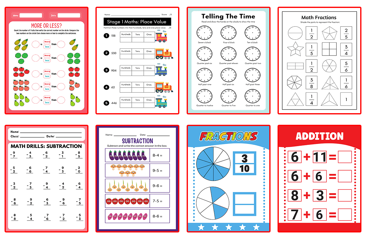 Maths Activity – Wasza EduKids Bundle by KitPendidikan.com Maths Activity – Wasza EduKids Bundle by KitPendidikan.com