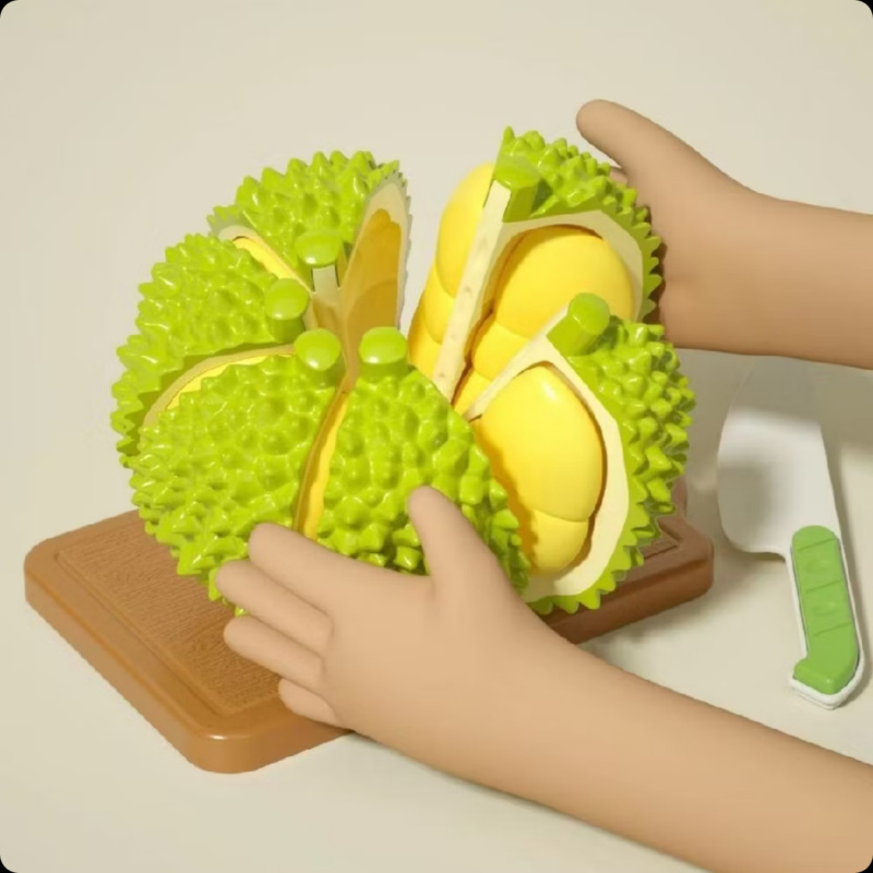 Durian Fruit Simulation Toy Children Cutting Durian Fruit Simulation Toy Children Cutting