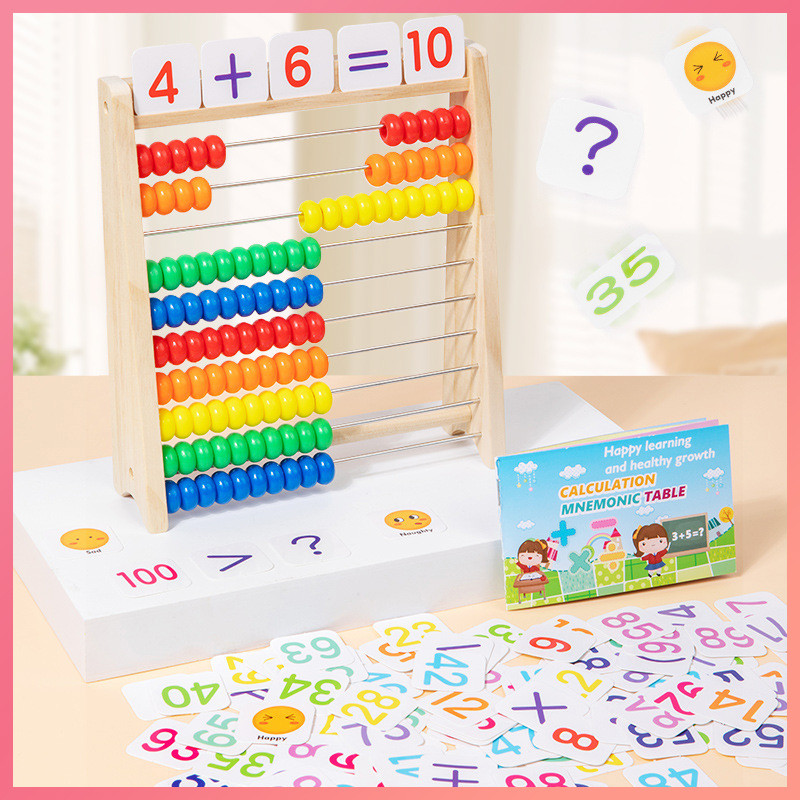 10 Row Wooden Rainbow Beads Abacus 10 Row Wooden Rainbow Beads Abacus